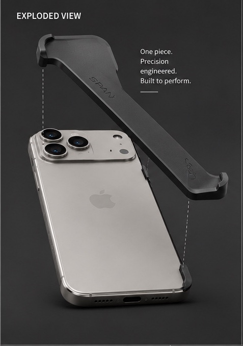 Exploded view of SPAN Clip product concept